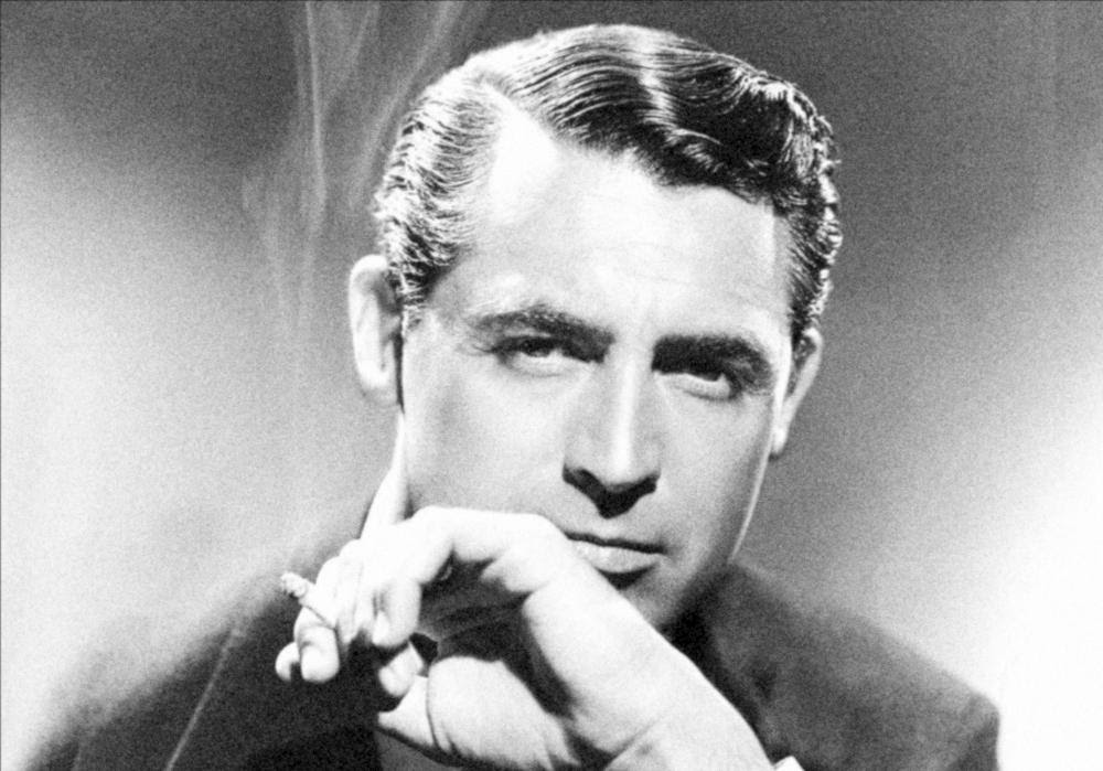 Cary Grant portrait with film grain
